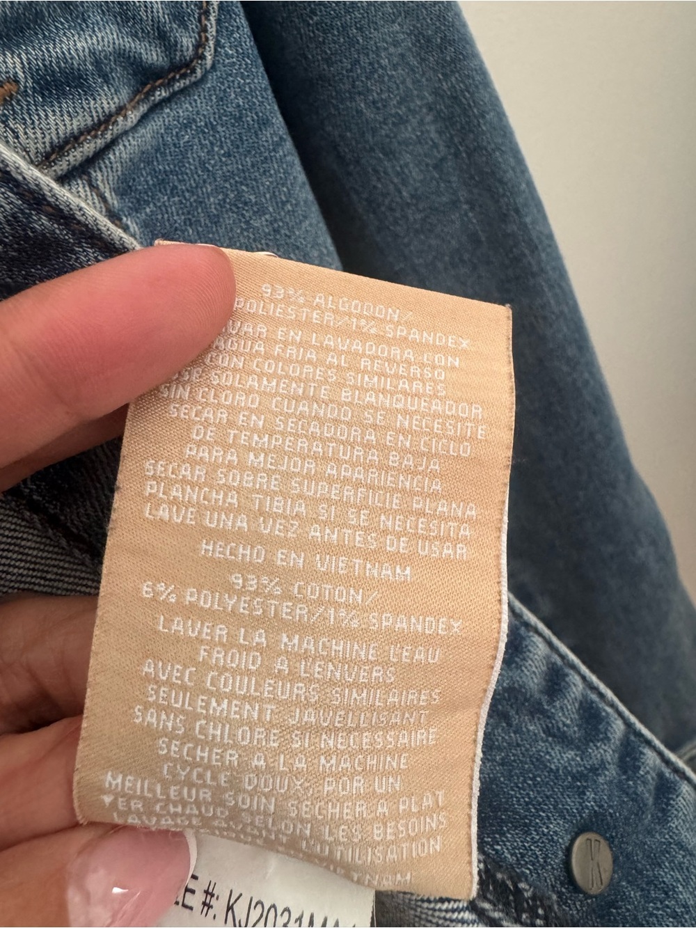 KUT From The Kloth Raw Hem Fitted Denim Jacket Medium - Picture 4 of 6